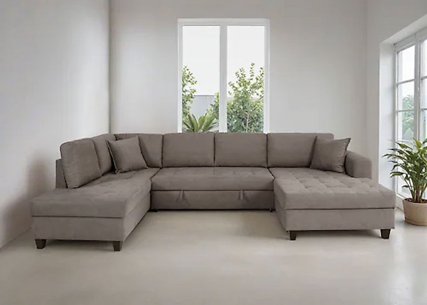 Trends by HG Wohnlandschaft »Moritz, U-Form« inkl. Bettfunktion und Bettkas günstig online kaufen