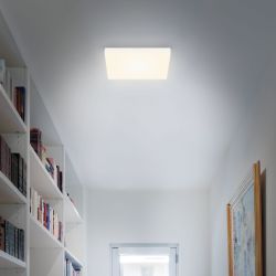 LED-Deckenlampe Flame, 3000K, 28,7x28,7cm, silber günstig online kaufen
