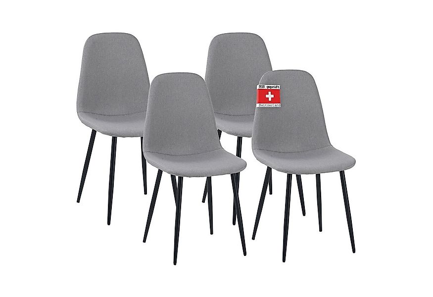 Albatros International Esszimmerstuhl Esszimmerstühle BARI mit schwarzen Fü günstig online kaufen