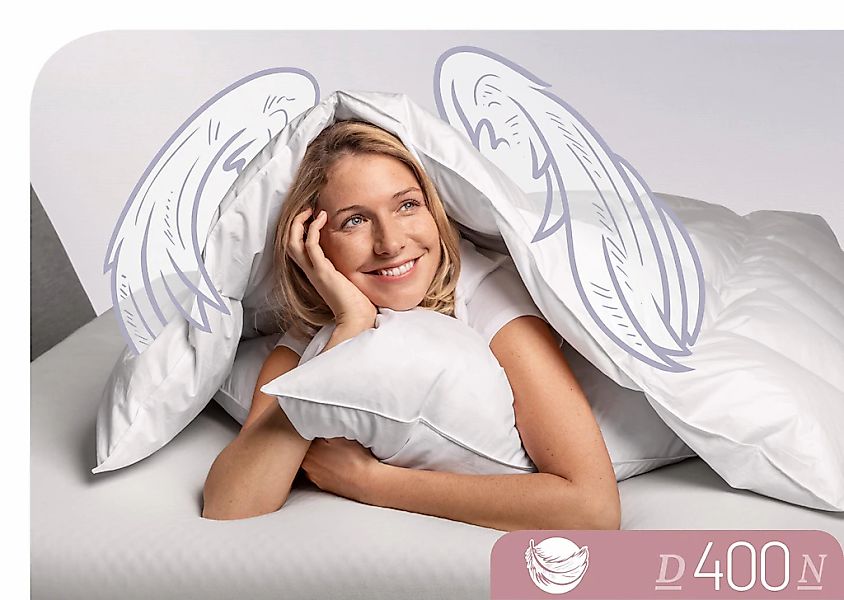 Schlafstil Daunenbettdecke "D400" normal Füllung 90Daunen10Federn 1 Stk. tl günstig online kaufen