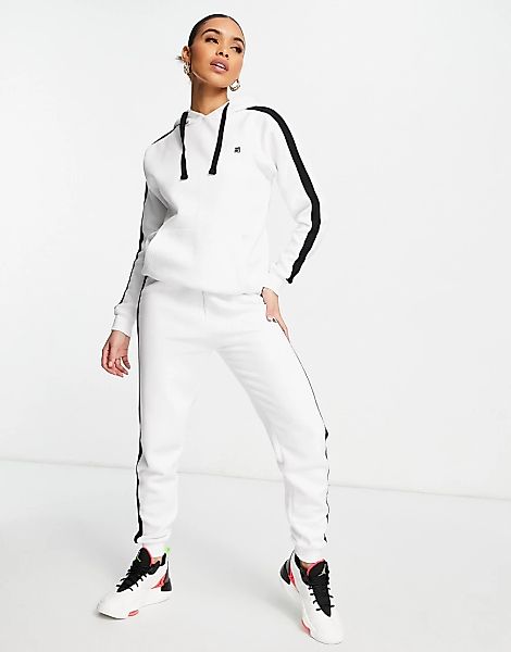Pindydolls – Rei – Trainingsanzug aus Kapuzenpullover und Jogginghose-Weiß günstig online kaufen