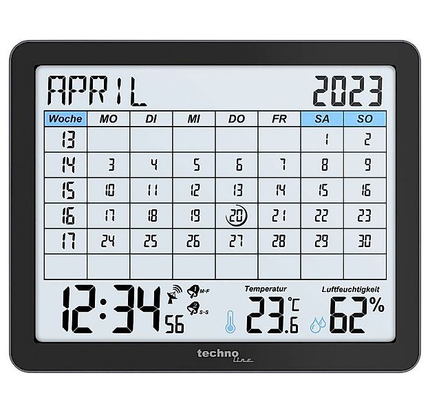 Techno Line Tischuhr Funk-Uhr mit Tischkalender WT2600 günstig online kaufen