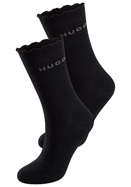 HUGO Basicsocken 2P RS LETTUCE CC W (2-Paar) Bund leicht gekräuselt günstig online kaufen