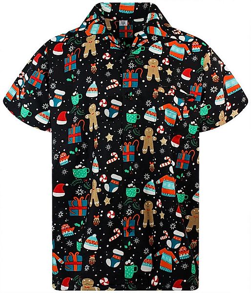 King Kameha Hawaiihemd Christmas Gingerbread Funky Hawaii-Hemd Kurzarm Fron günstig online kaufen