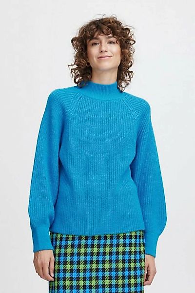b.young Strickpullover Grobstrick Pullover mit Ballonärmeln Sweater mit Kra günstig online kaufen