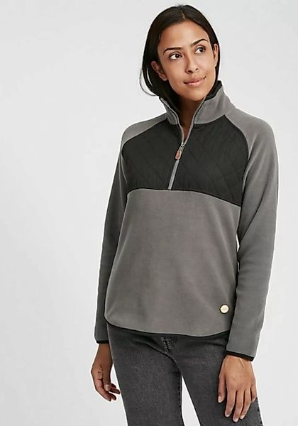 OXMO Sweatshirt OXMalita Fleece Troyer mit Stepp-Detail günstig online kaufen