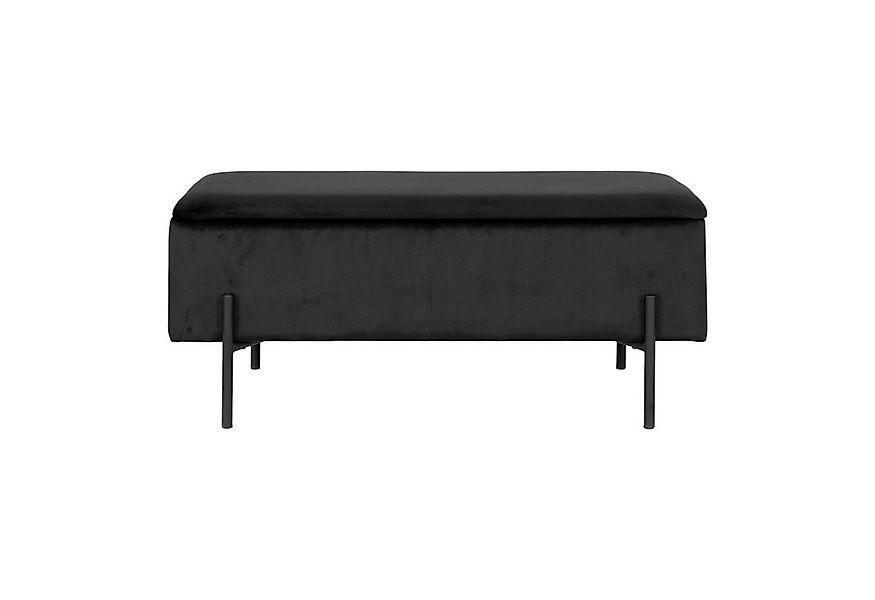 House Nordic Truhenbank Watford, in Schwarz, Stoff - 95x46x36,5cm (BxHxT) günstig online kaufen