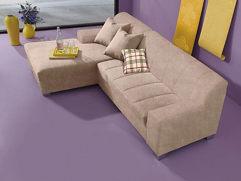 Home affaire Ecksofa "Anzio, elegant und gemütlich, Breite 239cm, L-Form" w günstig online kaufen
