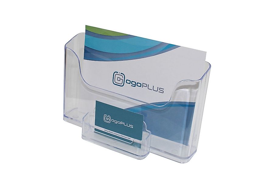 ogoPLUS Zeitungsständer DIN A5 Querformat Prospekthalter Hochformat mit Vis günstig online kaufen