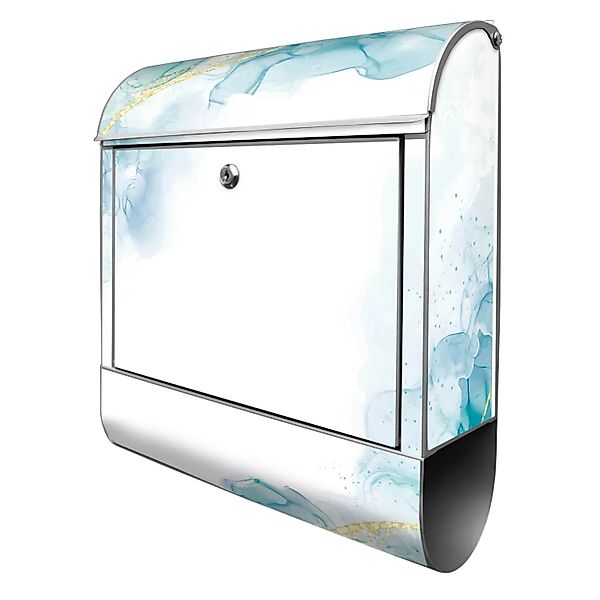 Banjado Design Briefkasten Silber Pulverbeschichtet 39x47x14cm 2 Schlüssel günstig online kaufen