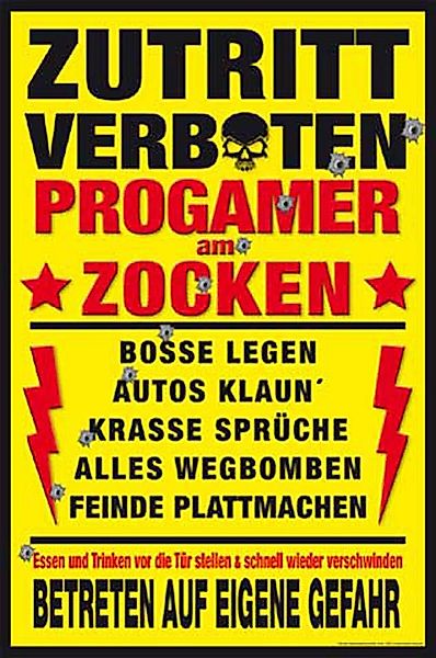 Poster Gaming - Poster - ProGamer am Zocken günstig online kaufen