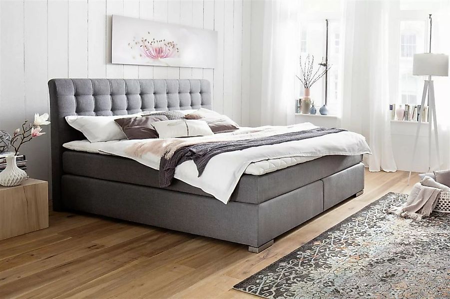 möbelando Boxspringbett Lenno, 202 x 117 x 211 cm (B/H/T) günstig online kaufen