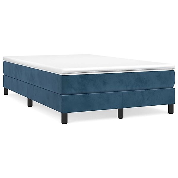 Vidaxl Boxspringbett Dunkelblau 120x200 Cm Samt günstig online kaufen