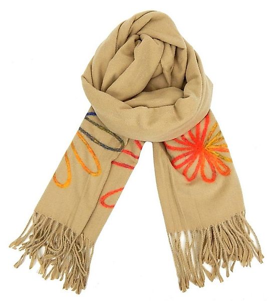 Ella Jonte Modeschal, Herbst Winterschal mit eingewebten Blumen-Motiv günstig online kaufen