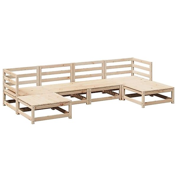vidaXL 6-Tlg Garten-Sofagarnitur Massivholz Kiefer 3299563 günstig online kaufen