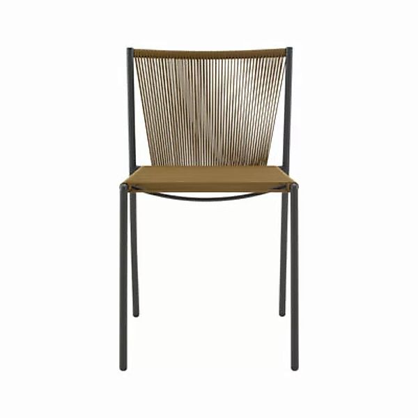 Stapelbarer Stuhl Stresa textil beige / Polypropylenschnur - Cinna - Beige günstig online kaufen