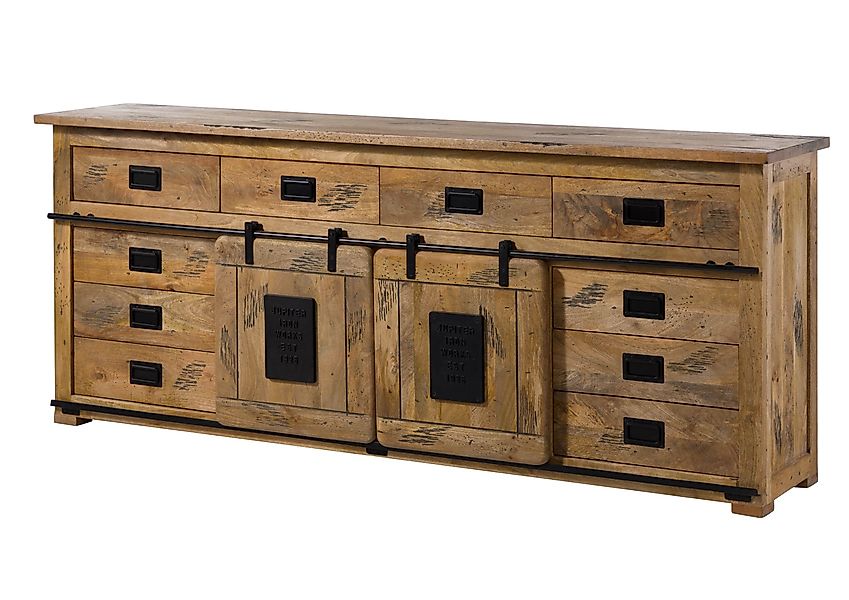 Massivmoebel24 Sideboard (Sideboard Mango 220x45x90 natur günstig online kaufen