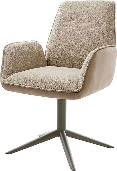 DELIFE Polsterstuhl Zoa-Flex, Fußkreuz Effektfinish Titan günstig online kaufen