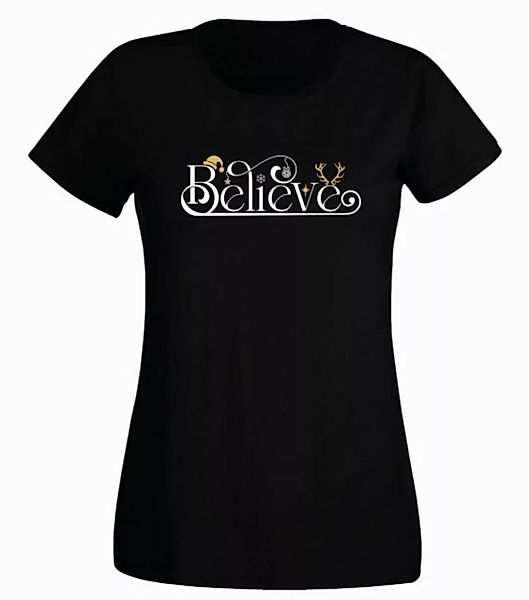 G-graphics T-Shirt Believe in Christmas Slim-fit Damen T-Shirt mit Weihnach günstig online kaufen