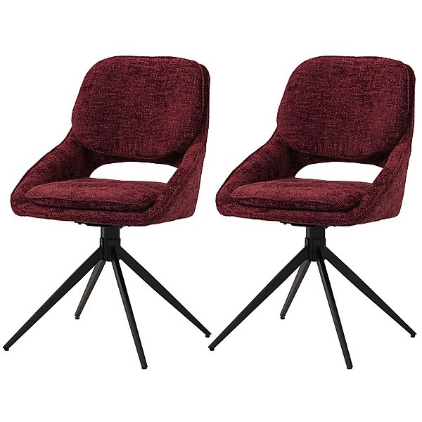 MCW Esszimmerstuhl N73 2er-Set Bordeaux günstig online kaufen