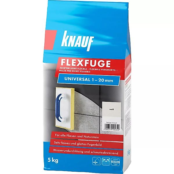Knauf Fugenmörtel Flexfuge Universal Weiß  5 kg günstig online kaufen
