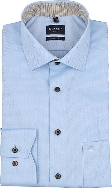 OLYMP Luxor Hemd Diamond Structure Hellblau   - Größe 43 günstig online kaufen