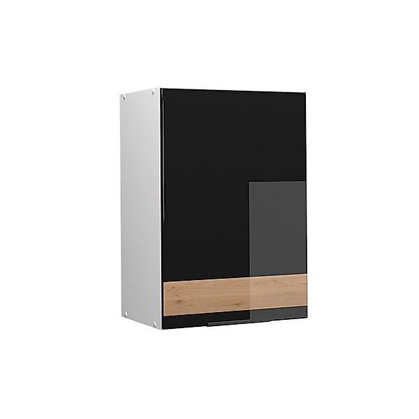 Vicco Badschrank Fame-Line Schwarz-Eiche Hochglanz/Weiß 45 x 72 cm günstig online kaufen