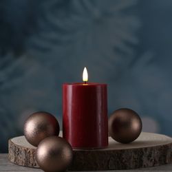 Deluxe Homeart LED-Kerze Mia Echtwachs Wachsspiegel günstig online kaufen