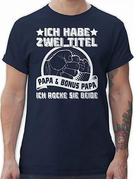 Shirtracer T-Shirt Stiefvater Bonuspapa I Ich habe zwei Titel - Papa und Bo günstig online kaufen