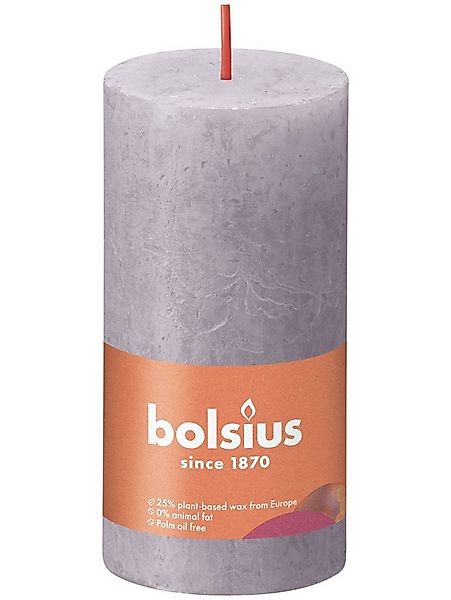 Bolsius Stumpenkerze Bolsius Rustik Stumpenkerze gefrorener lavendel günstig online kaufen