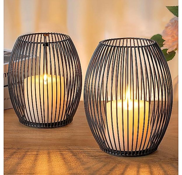 zggzerg Kerzenständer Kerzenständer,2 Stück Metall Laterne Kerzenständer,Kr günstig online kaufen