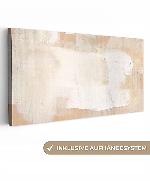 OneMillionCanvasses® Leinwandbild Panorama Kunst - Weiß günstig online kaufen