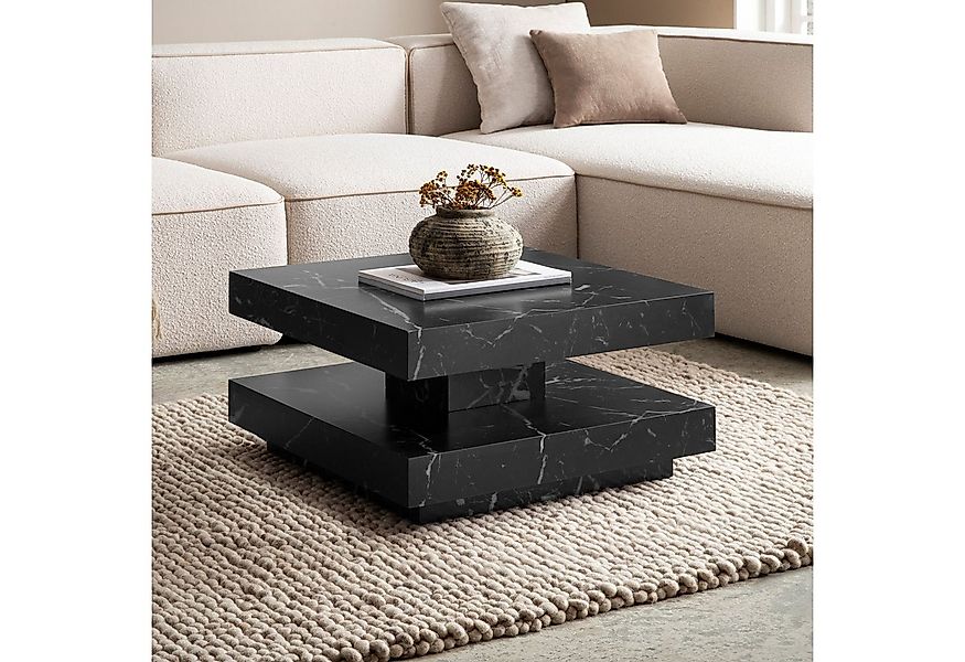 FINEBUY Couchtisch FB59753 60 cm Wohnzimmertisch Sofatisch Quadratisch Klei günstig online kaufen