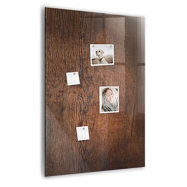 Tulup Magnettafel Glas Dunkles Holz 70x100 cm Magnettafel Zum Schreiben Wei günstig online kaufen