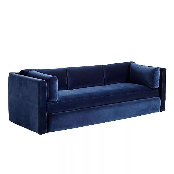 HAY - Hackney 3-Sitzer Sofa Samt - marineblau/Bezug Stoff Lola/BxHxT 254x75 günstig online kaufen
