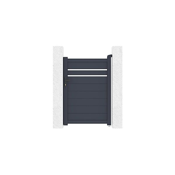 Casanoov Gartentür Aus Aluminium 1M Cimone H 140Cm Grau günstig online kaufen