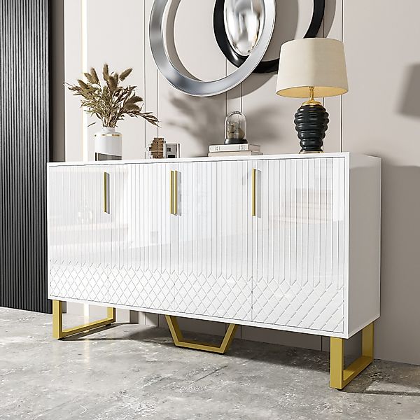 Merax Sideboard mit geometrisches Frontdesign (1 günstig online kaufen