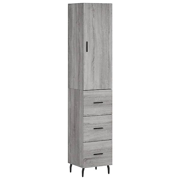 vidaXL Highboard Grau Sonoma 34,5x34x180 cm Holzwerkstoff 3198871 günstig online kaufen