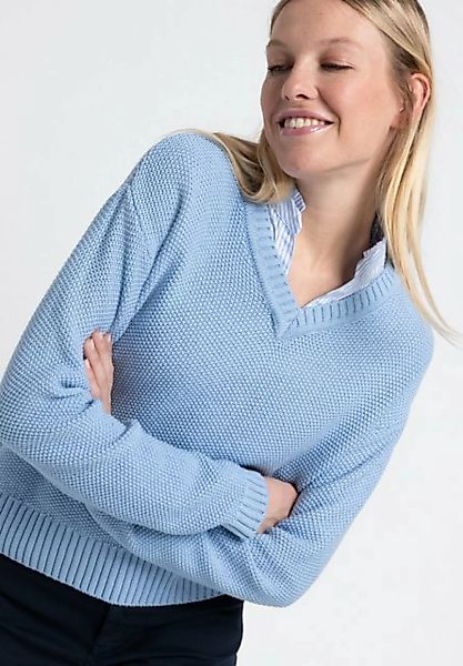 Struktur-Pullover, hellblau, Frühjahrs-Kollektion günstig online kaufen