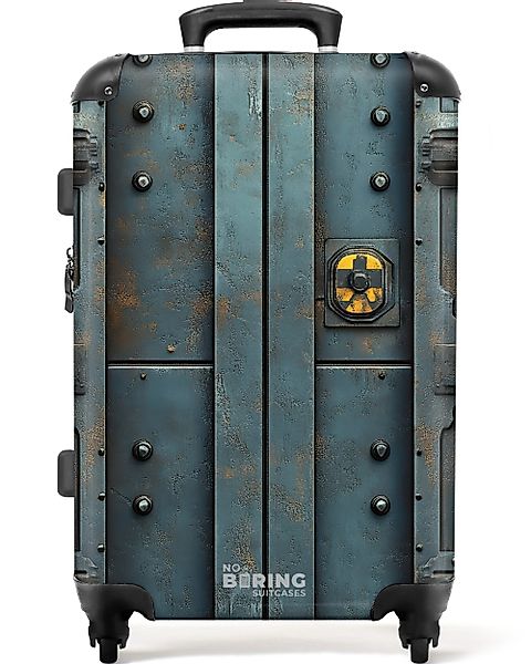 NoBoringSuitcases.com© Hartschalen-Trolley Gepanzerte Tür mit Atomwarnsymbo günstig online kaufen