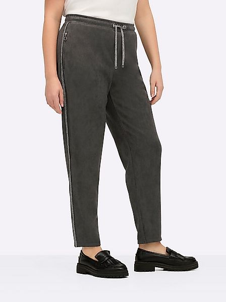 Sheego Jerseyhose Velours-Hose günstig online kaufen