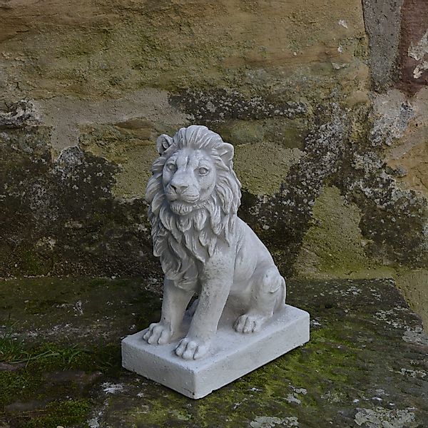 gartendekoparadies.de Gartenfigur Löwen Statue, Steinfigur, Torwächter, günstig online kaufen