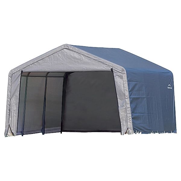 ShelterLogic Gartenhaus Shed-in-a-Box grau Metall B/H/L: ca. 370x260x370 cm günstig online kaufen