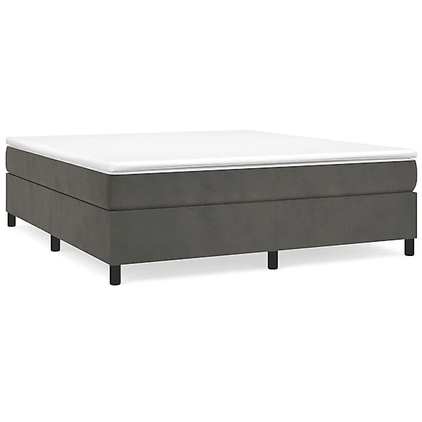 vidaXL Boxspringbett Dunkelgrau 200x200 cm Samt1370480 günstig online kaufen