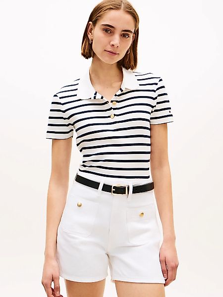 Tommy Hilfiger Poloshirt "GOLD BUTTON SLIM SS POLO" günstig online kaufen
