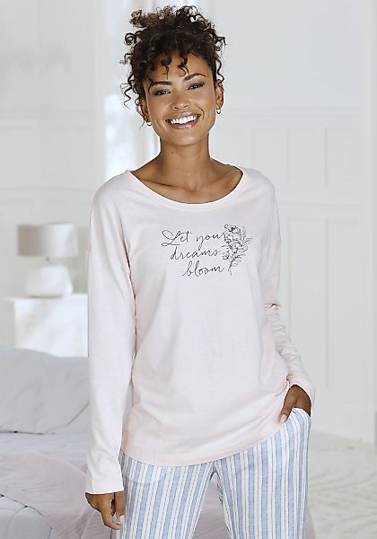 Vivance Dreams Pyjamaoberteil 1-teilig, mit Frontdruck günstig online kaufen
