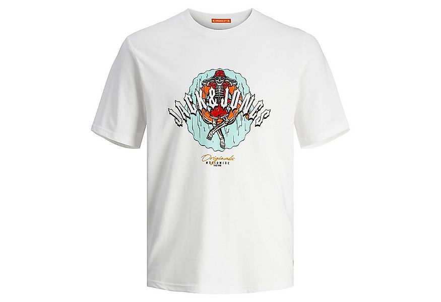Jack & Jones Rundhalsshirt Jack&Jones XXL T-Shirt weiß Skullprint JORCOCONU günstig online kaufen