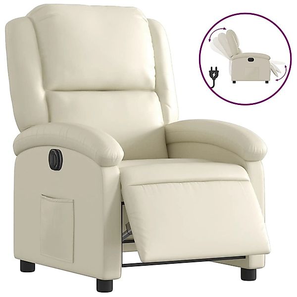 vidaXL Relaxsessel Elektrisch Creme Kunstleder 3204213 günstig online kaufen