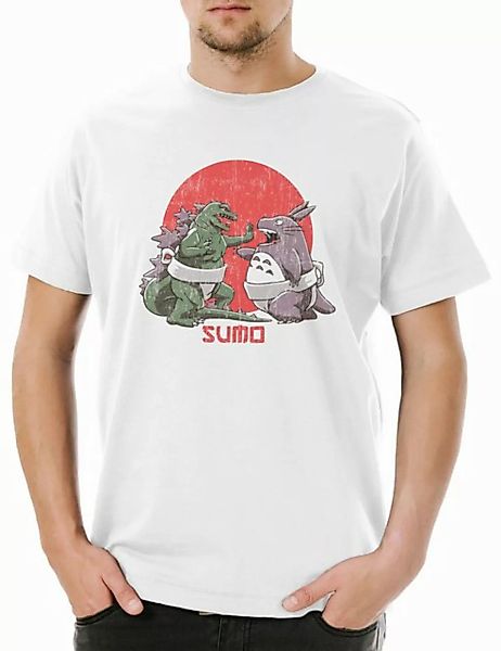 Urban Backwoods Print-Shirt Sumo Monsters Herren T-Shirt Geek Nerd Sumo Rin günstig online kaufen