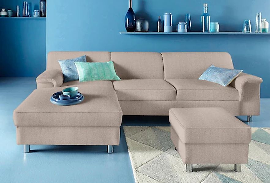 INOSIGN Ecksofa »Jamie, modern und elegant, Fußhöhe 9cm, L-Form,«, wahlweis günstig online kaufen